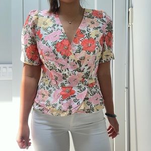 & Other Stories - L.A. Atelier - Floral Blouse (Size 10)